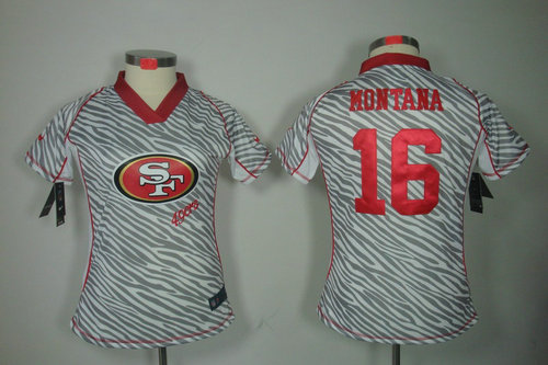 Women NEW San Francisco 49ers 16 joe Montana FEM FAN Zebra NFL Jerseys Women NEW San Francisco 49ers 16 joe Montana FEM FAN Zebra NFL Jerseys