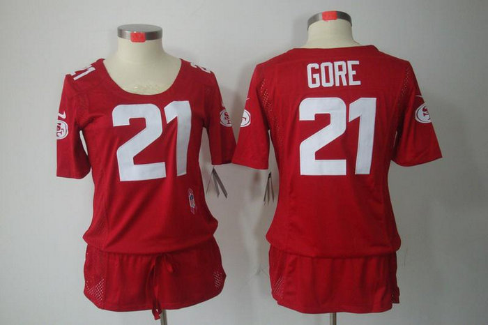 Womens NEW San Francisco 49ers 21 Frank Gore breast Cancer Awareness Red Jerseys Womens NEW San Francisco 49ers 21 Frank Gore breast Cancer Awareness Red Jerseys