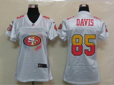 NEW Womens San Francisco 49ers 85 Davis White Jerseys NEW Womens San Francisco 49ers 85 Davis White Jerseys
