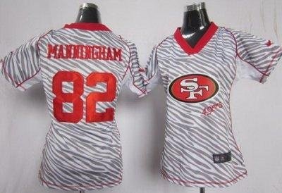 Women NEW San Francisco 49ers 82 Mario Manningham FEM FAN Zebra Jerseys Women NEW San Francisco 49ers 82 Mario Manningham FEM FAN Zebra Jerseys