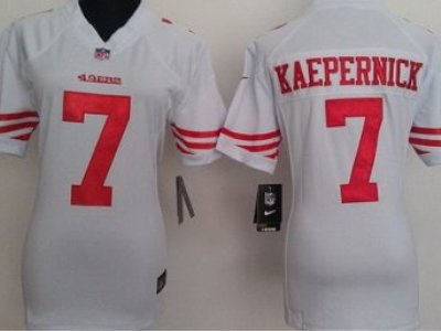 Women NEW San Francisco 49ers Colin Kaepernick White Jerseys