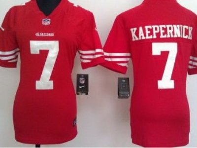 Women NEW San Francisco 49ers Colin Kaepernick Red Jerseys