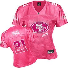 Reebok San Francisco 49ers 21# Frank Gore Women's Pink Fem Fan Jersey