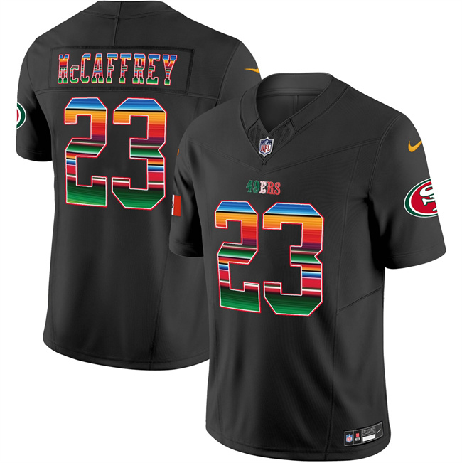 Women's San Francisco 49ers #23 Christian McCaffrey Black Mexico 2026 F.U.S.E. Vapor Untouchable Limited Stitched Football Jersey(Run Small)