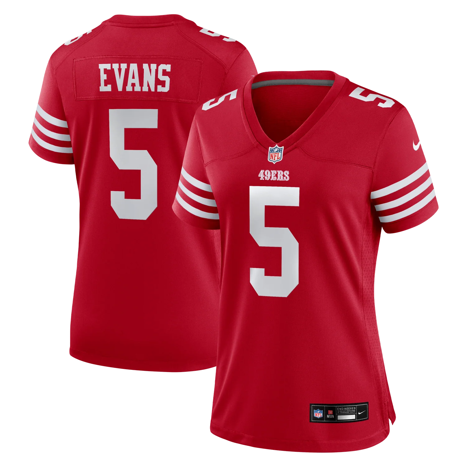 Women San Francisco 49ers #5 Mike Evans Red 2026 Vapor Untouchable Limited Stitched Football Jersey