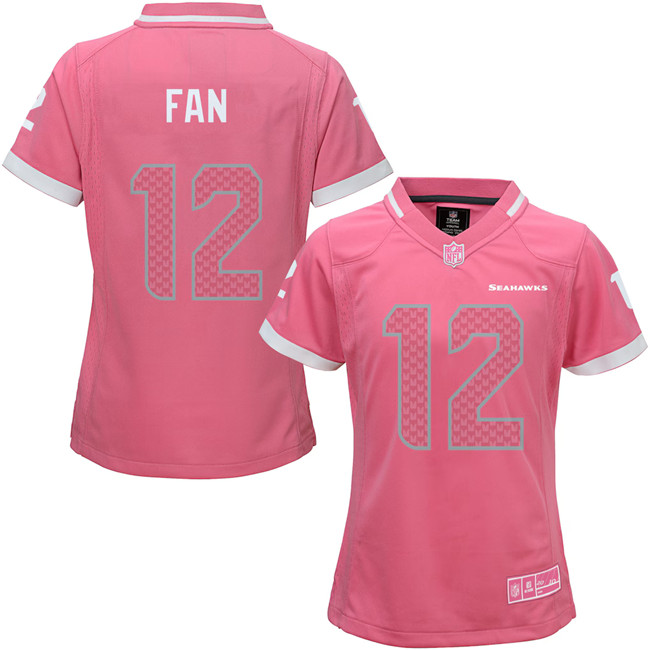 Men's Seattle Seahawks #12 Fan Pink Stitched Football Jersey Men's Seattle Seahawks #12 Fan Pink Stitched Football Jersey