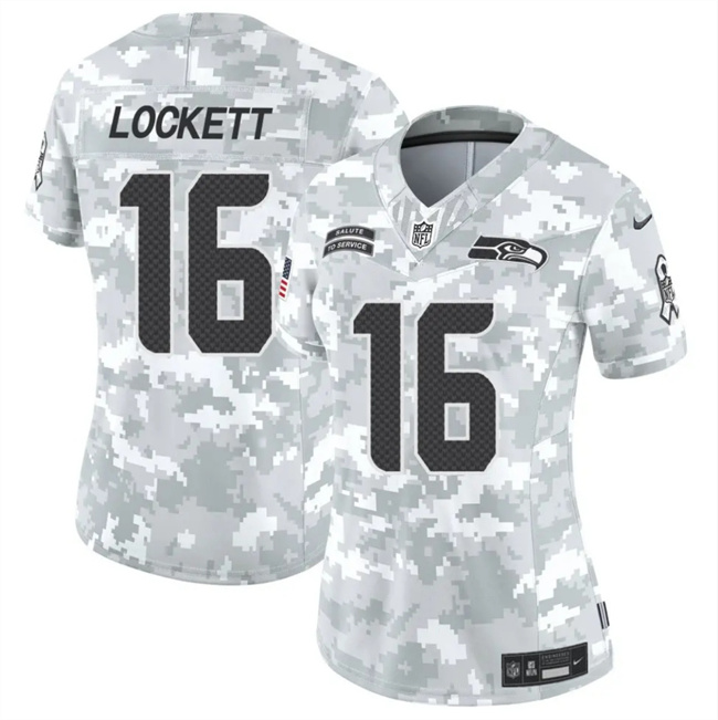 Women's Seattle Seahawks #16 Tyler Lockett 2024 F.U.S.E Arctic Camo Salute To Service Limited Stitched Football Jersey(Run Small) Women's Seattle Seahawks #16 Tyler Lockett 2024 F.U.S.E Arctic Camo Salute To Service Limited Stitched Football Jersey(Run Small)