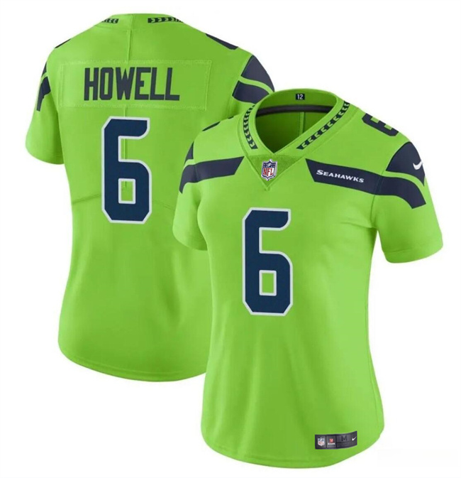 Women's Seattle Seahawks #6 Sam Howell Green Vapor Limited Stitched Football Jersey(Run Small) Women's Seattle Seahawks #6 Sam Howell Green Vapor Limited Stitched Football Jersey(Run Small)