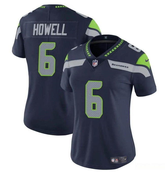 Women's Seattle Seahawks #6 Sam Howell Navy Vapor Limited Stitched Football Jersey(Run Small) Women's Seattle Seahawks #6 Sam Howell Navy Vapor Limited Stitched Football Jersey(Run Small)