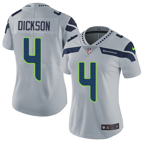 Nike Seahawks #4 Michael Dickson Grey Alternate Women's Stitched NFL Vapor Untouchable Limited Jersey Nike Seahawks #4 Michael Dickson Grey Alternate Women's Stitched NFL Vapor Untouchable Limited Jersey