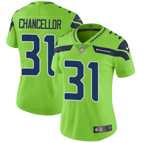 Nike Seahawks #31 Kam Chancellor Green Women's Stitched NFL Limited Rush Jersey Nike Seahawks #31 Kam Chancellor Green Women's Stitched NFL Limited Rush Jersey