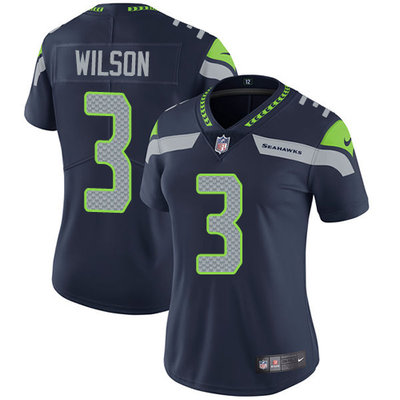 Nike Seahawks #3 Russell Wilson Steel Blue Team Color Women's Stitched NFL Vapor Untouchable Limited Jersey Nike Seahawks #3 Russell Wilson Steel Blue Team Color Women's Stitched NFL Vapor Untouchable Limited Jersey