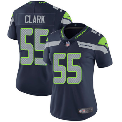 Nike Seahawks #55 Frank Clark Steel Blue Team Color Women's Stitched NFL Vapor Untouchable Limited Jersey Nike Seahawks #55 Frank Clark Steel Blue Team Color Women's Stitched NFL Vapor Untouchable Limited Jersey