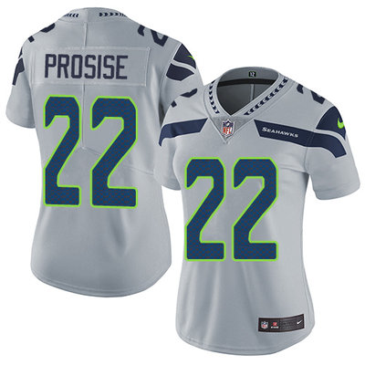 Nike Seahawks #22 C. J. Prosise Grey Alternate Women's Stitched NFL Vapor Untouchable Limited Jersey Nike Seahawks #22 C. J. Prosise Grey Alternate Women's Stitched NFL Vapor Untouchable Limited Jersey