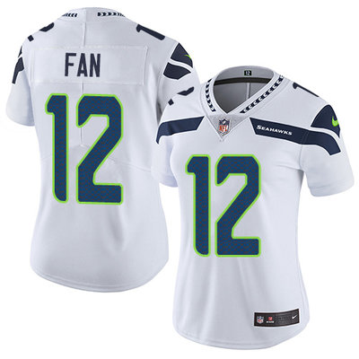 Nike Seahawks #12 Fan White Women's Stitched NFL Vapor Untouchable Limited Jersey Nike Seahawks #12 Fan White Women's Stitched NFL Vapor Untouchable Limited Jersey