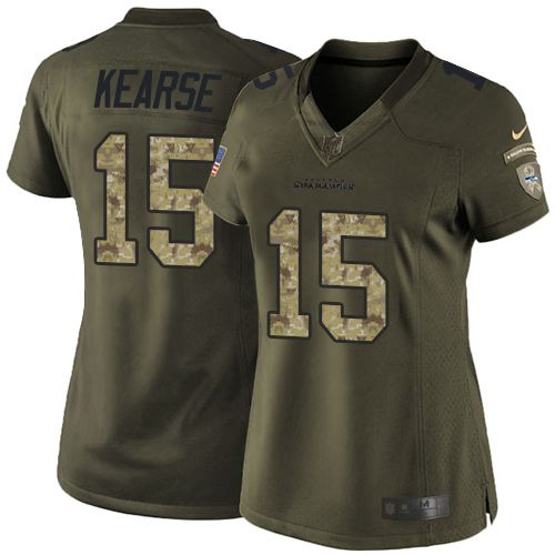 Nike Seahawks #15 Jermaine Kearse Green Women's Stitched NFL Limited Salute to Service Jersey