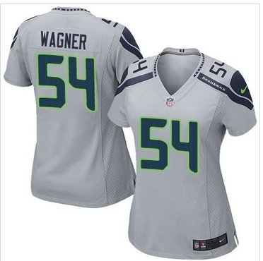 Women's New Seahawks #54 Bobby Wagner Grey Alternate Stitched NFL Elite Jersey