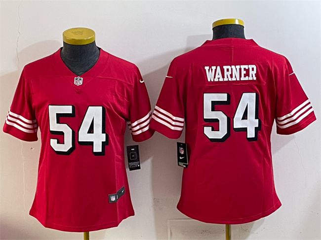 Youth San Francisco 49ers #54 Fred Warner New Red Vapor Untouchable Stitched Football Jersey Youth San Francisco 49ers #54 Fred Warner New Red Vapor Untouchable Stitched Football Jersey