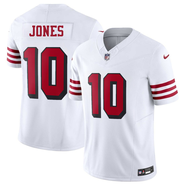 Youth San Francisco 49ers #10 Mac Jones New White 2025 F.U.S.E. Vapor Untouchable Limited Stitched Football Jersey Youth San Francisco 49ers #10 Mac Jones New White 2025 F.U.S.E. Vapor Untouchable Limited Stitched Football Jersey