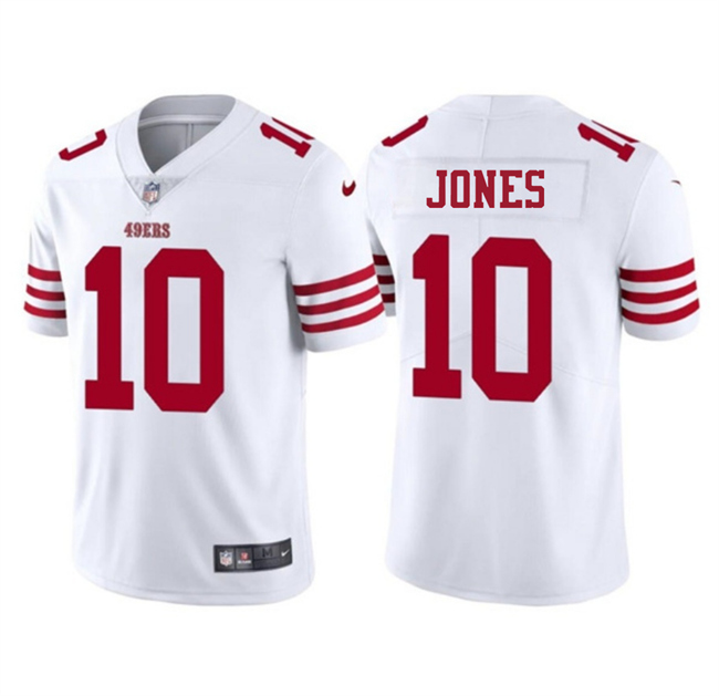 Youth San Francisco 49ers #10 Mac Jones White 2025 Vapor Untouchable Limited Stitched Football Jersey Youth San Francisco 49ers #10 Mac Jones White 2025 Vapor Untouchable Limited Stitched Football Jersey