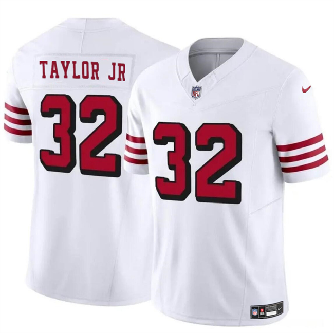 Youth San Francisco 49ers #32 Patrick Taylor Jr New White 2024 F.U.S.E. Vapor Untouchable Limited Stitched Football Jersey Youth San Francisco 49ers #32 Patrick Taylor Jr New White 2024 F.U.S.E. Vapor Untouchable Limited Stitched Football Jersey