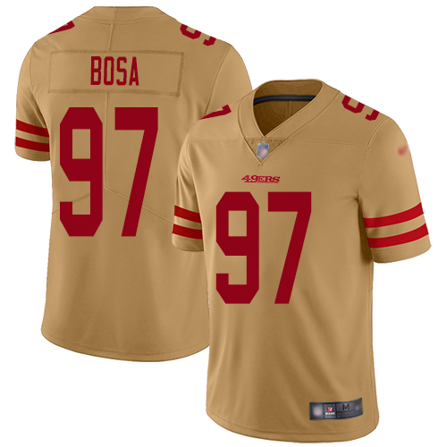 49ers #97 Nick Bosa Gold Youth Stitched Football Limited Inverted Legend Jersey 49ers #97 Nick Bosa Gold Youth Stitched Football Limited Inverted Legend Jersey