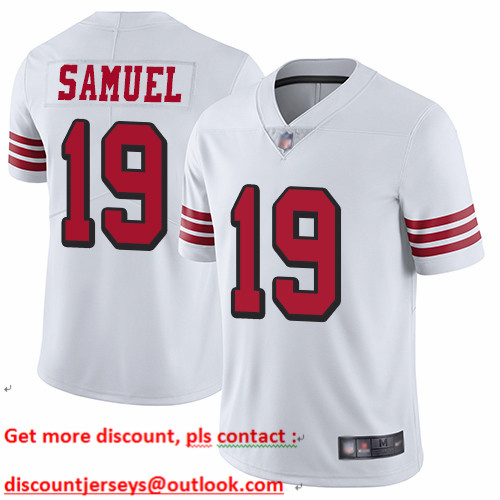 49ers #19 Deebo Samuel White Rush Youth Stitched Football Vapor Untouchable Limited Jersey 49ers #19 Deebo Samuel White Rush Youth Stitched Football Vapor Untouchable Limited Jersey