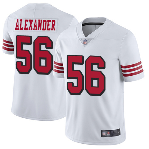 49ers #56 Kwon Alexander White Rush Youth Stitched Football Vapor Untouchable Limited Jersey 49ers #56 Kwon Alexander White Rush Youth Stitched Football Vapor Untouchable Limited Jersey