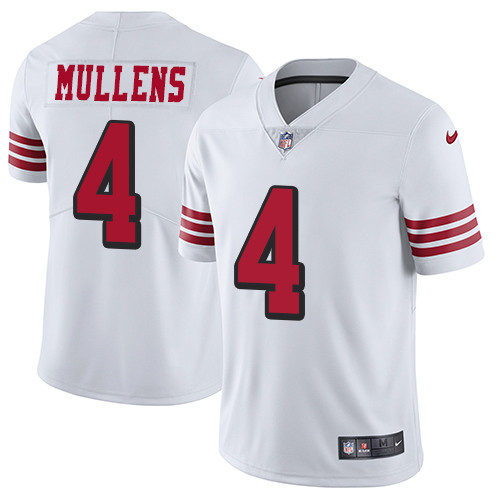 Nike 49ers #4 Nick Mullens White Rush Youth Stitched NFL Vapor Untouchable Limited Jersey Nike 49ers #4 Nick Mullens White Rush Youth Stitched NFL Vapor Untouchable Limited Jersey