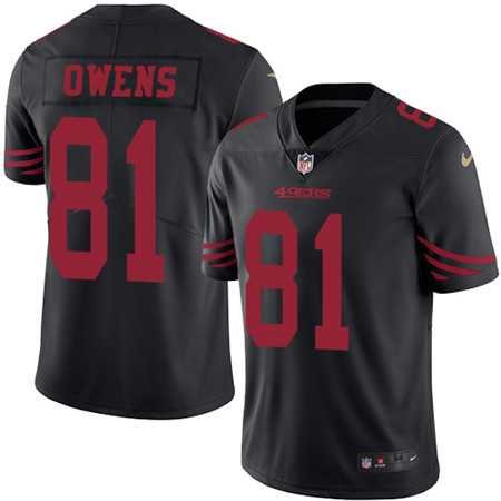 Nike 49ers #81 Terrell Owens Black Youth Stitched NFL Limited Rush Jersey Nike 49ers #81 Terrell Owens Black Youth Stitched NFL Limited Rush Jersey