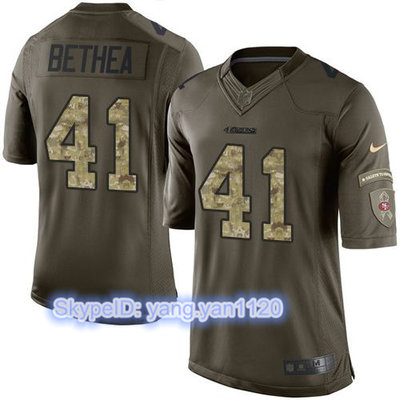 Nike 49ers #41 Antoine Bethea Green Youth Stitched NFL Limited Salute to Service Jersey Nike 49ers #41 Antoine Bethea Green Youth Stitched NFL Limited Salute to Service Jersey