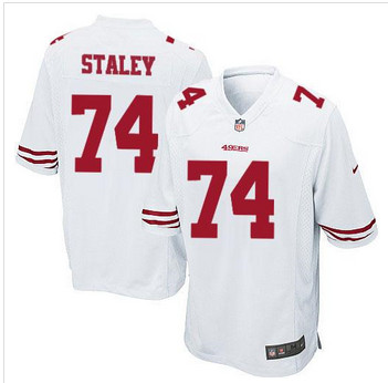 Youth NEW San Francisco 49ers #74 Joe Staley White Stitched NFL Elite Jersey