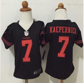 Toddler New San Francisco 49ers #7 Colin Kaepernick Black Alternate Stitched NFL Elite Jersey