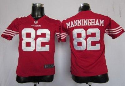 Youth San Francisco 49ers 82 Mario Manningham Red Jerseys