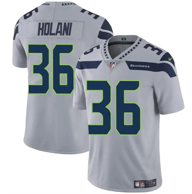 Youth Seattle Seahawks #36 George Holani Grey Vapor Limited Stitched Football Jersey Youth Seattle Seahawks #36 George Holani Grey Vapor Limited Stitched Football Jersey