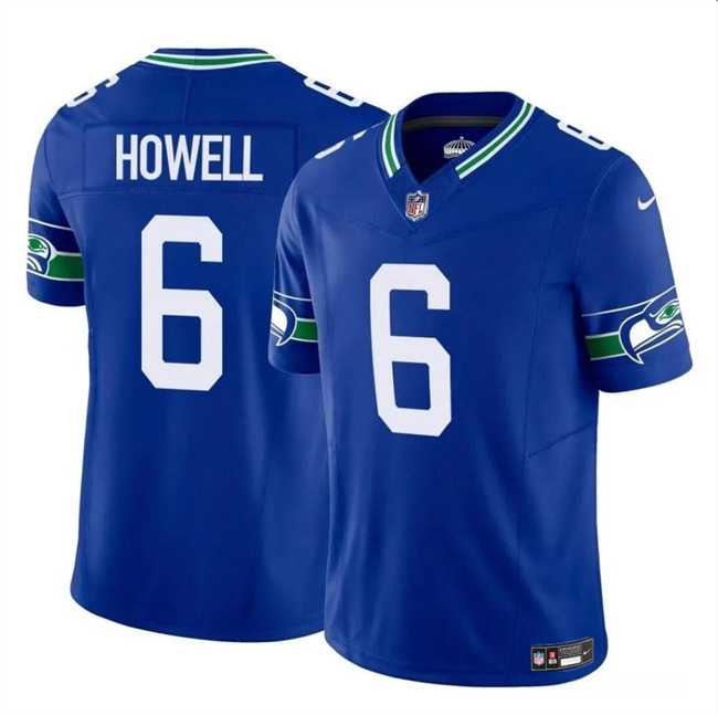Youth Seattle Seahawks #6 Sam Howell Royal 2023 F.U.S.E. Throwback Vapor Limited Stitched Football Jersey Youth Seattle Seahawks #6 Sam Howell Royal 2023 F.U.S.E. Throwback Vapor Limited Stitched Football Jersey