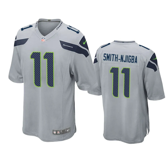 Youth Seattle Seahawks #11 Jaxon Smith-Njigba Grey 2023 Draft Stitched Game Jersey Youth Seattle Seahawks #11 Jaxon Smith-Njigba Grey 2023 Draft Stitched Game Jersey