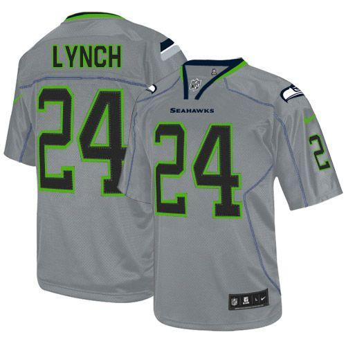 Nike Seahawks #24 Marshawn Lynch Lights Out Grey Youth Stitched NFL Elite Jersey Nike Seahawks #24 Marshawn Lynch Lights Out Grey Youth Stitched NFL Elite Jersey