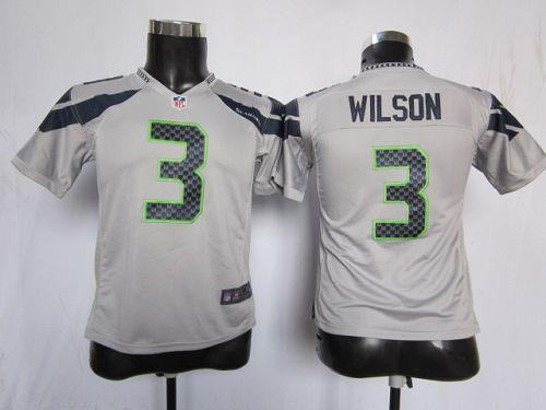Nike Seahawks #3 Russell Wilson Grey Alternate Youth Stitched NFL Elite Jersey Nike Seahawks #3 Russell Wilson Grey Alternate Youth Stitched NFL Elite Jersey