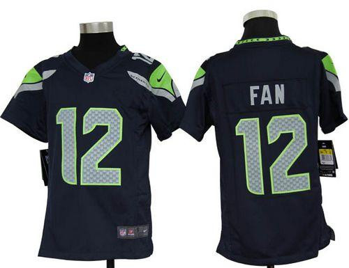Nike Seahawks #12 Fan Steel Blue Team Color Youth Stitched NFL Elite Jersey Nike Seahawks #12 Fan Steel Blue Team Color Youth Stitched NFL Elite Jersey