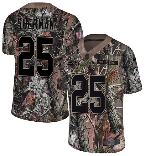 Nike Seahawks #25 Richard Sherman Camo Youth Stitched NFL Limited Rush Realtree Jersey Nike Seahawks #25 Richard Sherman Camo Youth Stitched NFL Limited Rush Realtree Jersey