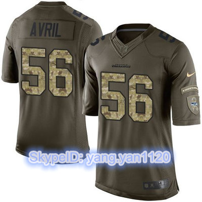 Nike Seahawks #56 Cliff Avril Green Youth Stitched NFL Limited Salute to Service Jersey