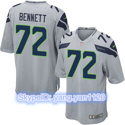 Nike Seahawks #72 Michael Bennett Grey Alternate Youth Stitched NFL Elite Jersey Nike Seahawks #72 Michael Bennett Grey Alternate Youth Stitched NFL Elite Jersey