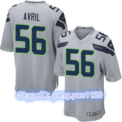 Nike Seahawks #56 Cliff Avril Grey Alternate Youth Stitched NFL Elite Jersey