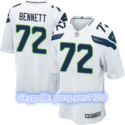 Nike Seahawks #72 Michael Bennett White Youth Stitched NFL Elite Jersey