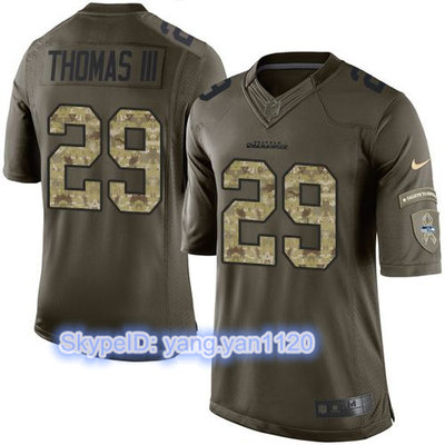 Nike Seahawks #29 Earl Thomas III Green Youth Stitched NFL Limited Salute to Service Jersey