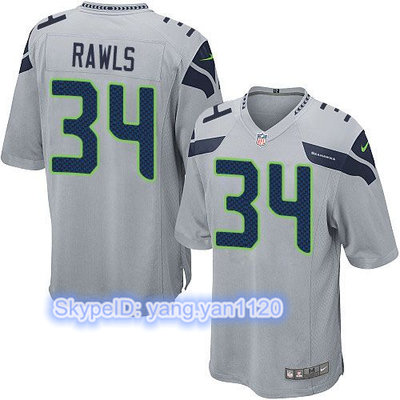 Nike Seahawks #34 Thomas Rawls Grey Alternate Youth Stitched NFL Elite Jersey