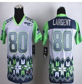 Youth New Seahawks #80 Steve Largent Grey Stitched NFL Elite Noble Fashion jersey