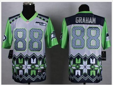 Youth NEW Seahawks #88 Jimmy Graham Grey Stitched NFL Elite Noble Fashion Jersey