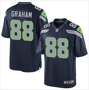 Youth New Seahawks #88 Jimmy Graham Steel Blue Team Color Stitched NFL Elite Jersey
